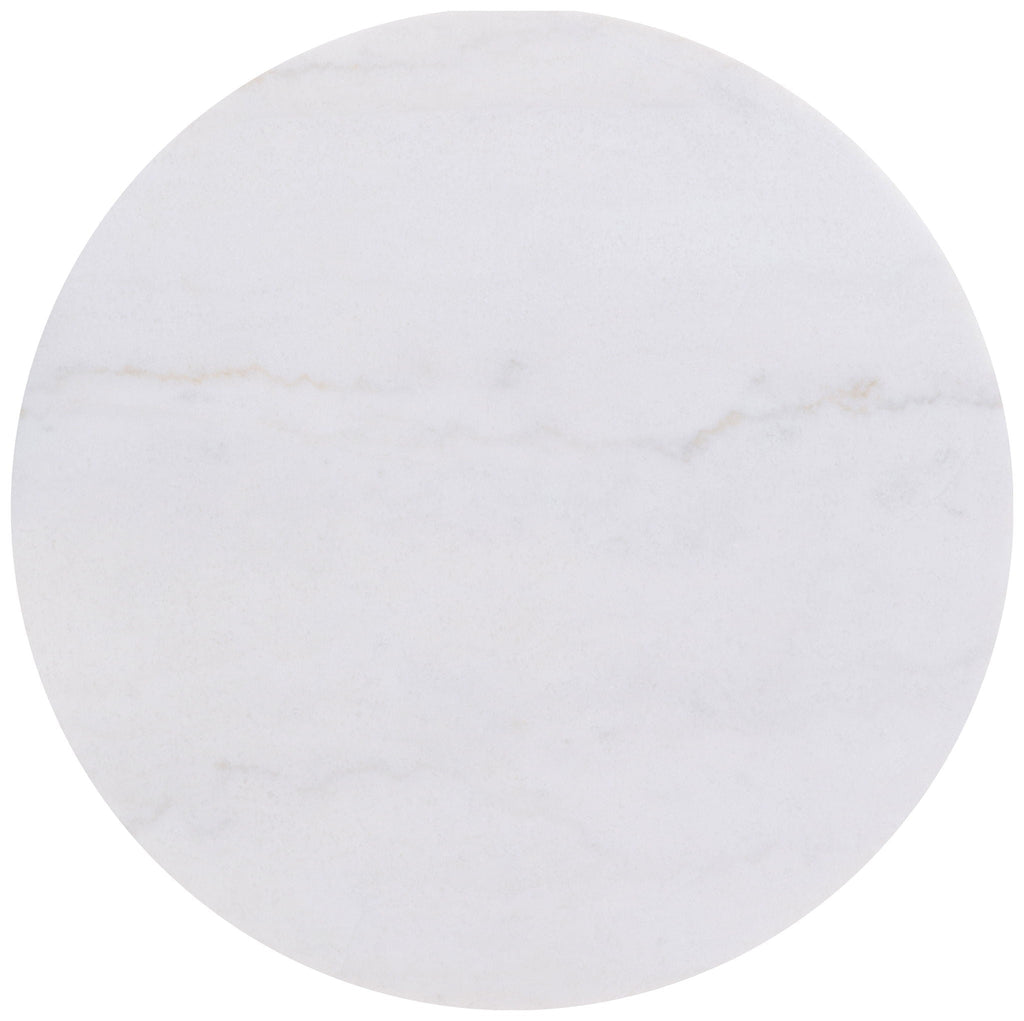 Jason 3-piece Round White Marble Coffee Table Set Honey Brown