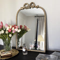 Antique Gold Bow Mirror, Choose Your Size